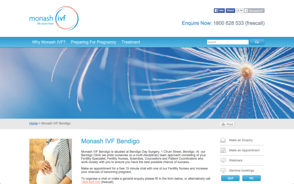 Monash IVF Fertility Clinic, Bendigo, VIC, Victoria, Australia, IVF, fertility clinic